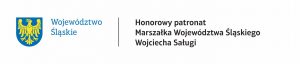 logotyp Marszałka Województwa Śląskiego - herb województwa Śląskiego z napisem województwo śląskie